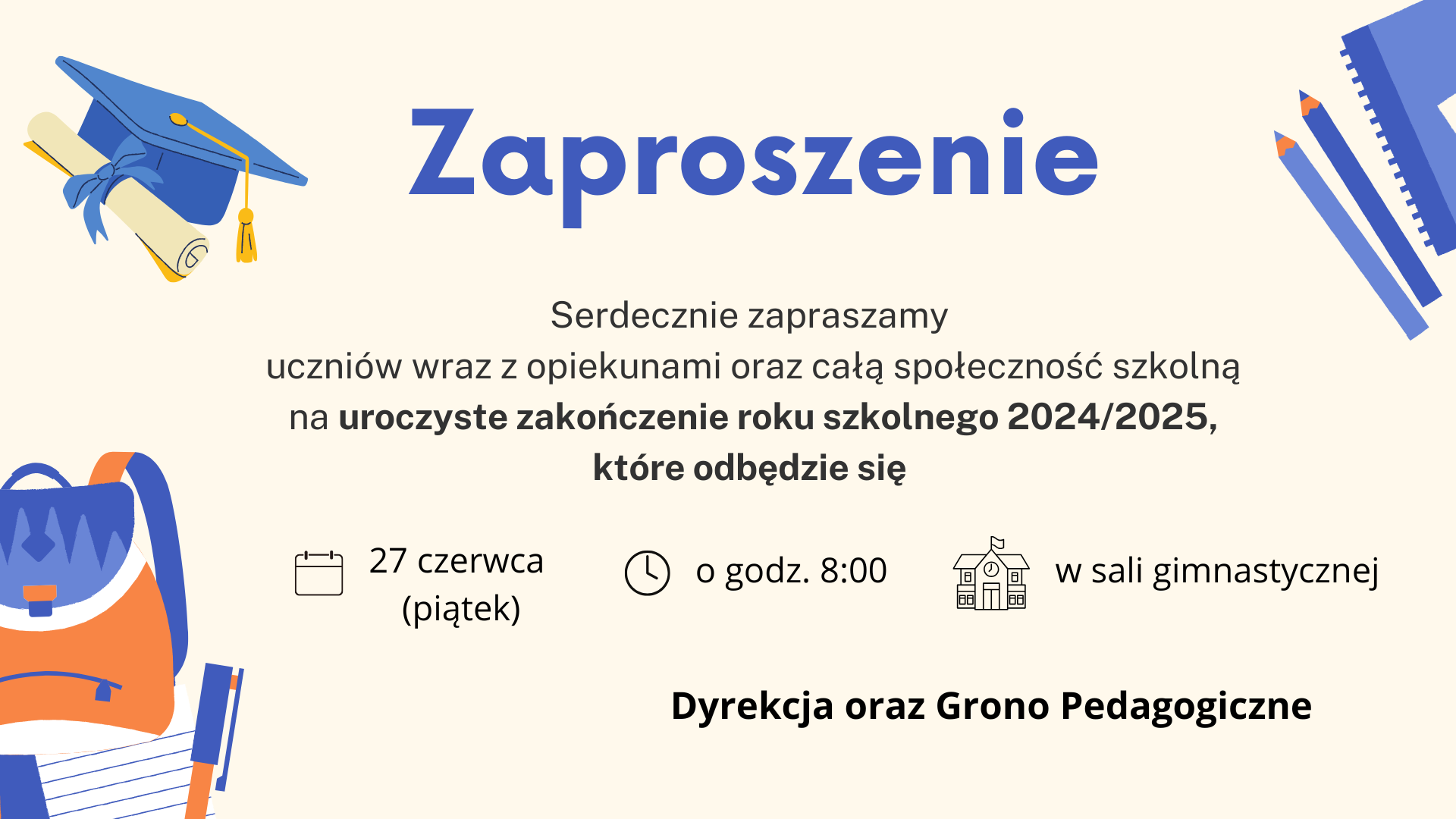 Zakończenie roku szkolnego 2024/2025