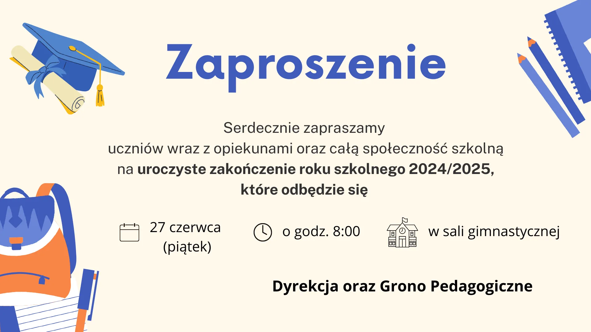 Zakończenie roku szkolnego 2024/2025